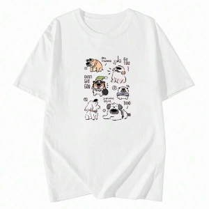 Karikatür ve Grafik tasarım Oversize T-shirt Cartoon/Letter serisi kod888