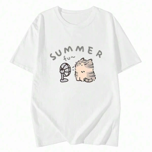Karikatür ve Grafik tasarım Oversize T-shirt Cartoon/Letter serisi kod891