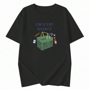 Karikatür ve Grafik tasarım Oversize T-shirt Cartoon/Letter serisi kod908