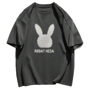 Karikatür ve Grafik tasarım Oversize T-shirt Cartoon/Letter serisi kod97
