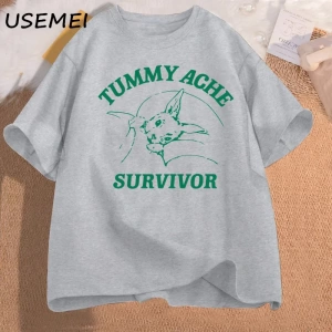 Karın Ağrısı Survivor T Shirt Erkek Kadın Komik Karın Ağrısı Tee Tshirt Pamuk T-shirt Erkek G 2886