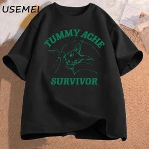 Karın Ağrısı Survivor T Shirt Erkek Kadın Komik Karın Ağrısı Tee Tshirt Pamuk T-shirt Erkek G 2886