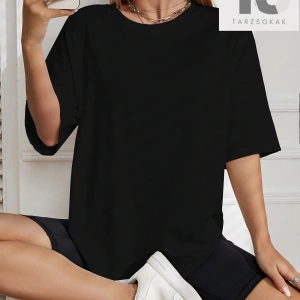 Katı Damla Omuz Tişörtü