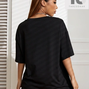 Katı Damla Omuz Tişörtü