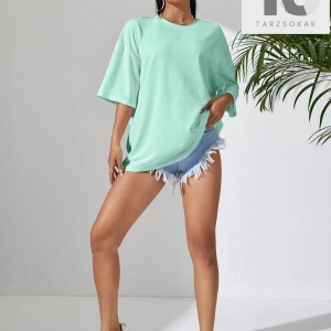 Katı Damla Omuz Tişörtü