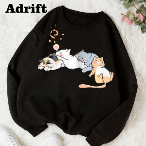 Kawai Cat Köstebek Sokak Trend Tasarım Harajuku/Gotik Beyaz