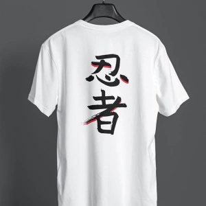Kawasaki Ninja Motosiklet Beyaz T-shirt