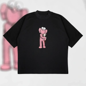 Kaws Bff Pink Boxy Fit Oversize Unisex Tshirt – Baskılı Tişört |