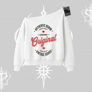 Kayık Yaka Sweatshirt Authentic Denim Original