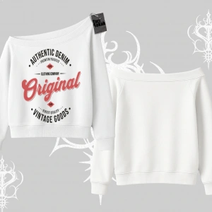 Kayık Yaka Sweatshirt Authentic Denim Original