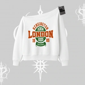 Kayık Yaka Sweatshirt London Denim 1985