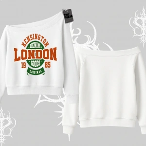Kayık Yaka Sweatshirt London Denim 1985