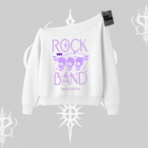 Kayık Yaka Sweatshirt Rock Band Street Noise Culture