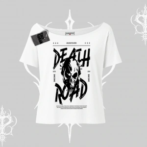 Kayık Yaka Tshirt Death Road Memento Mori Street Manifest