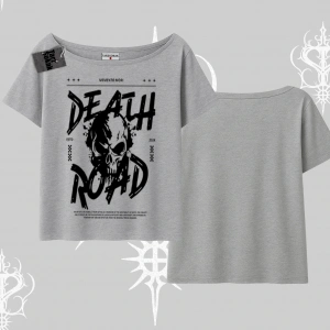 Kayık Yaka Tshirt Death Road Memento Mori Street Manifest