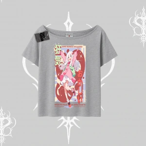 Kayık Yaka Tshirt Madness Unleashed Anime Girl Baskılı