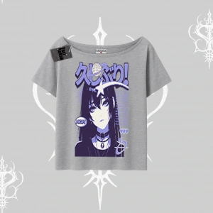 Kayık Yaka Tshirt Neo Tokyo Girl Y2K Street Anime Aesthetic