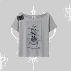 Kayık Yaka Tshirt Noodle Theory Hand Drawn Concept