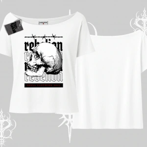 Kayık Yaka Tshirt Rebellion Skull Underground Street Legacy