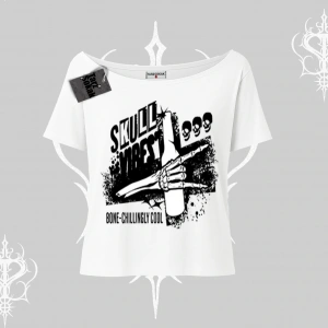 Kayık Yaka Tshirt Skull Impact Bone Chilling Street Icon