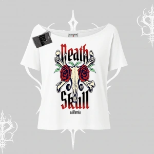 Kayık Yaka Tshirt Skull & Roses Vintage West Coast Rebellion