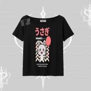 Kayık Yaka Tshirt Usagi Kawaii Cute Heart Energy