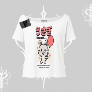 Kayık Yaka Tshirt Usagi Kawaii Cute Heart Energy