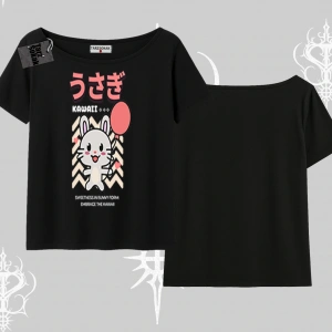 Kayık Yaka Tshirt Usagi Kawaii Cute Heart Energy