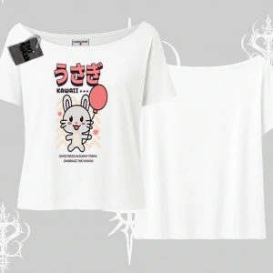 Kayık Yaka Tshirt Usagi Kawaii Cute Heart Energy