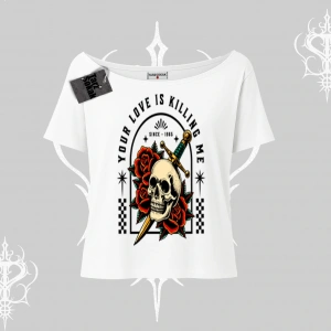 Kayık Yaka Tshirt Your Love Is Killing Me Dead Romance