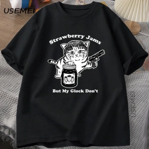 Kedi T-Shirt Erkekler Komik Kedi Baba T-shirt Yaz Pamuklu Tişörtler Nefes Bol Giysiler Tees 2832
