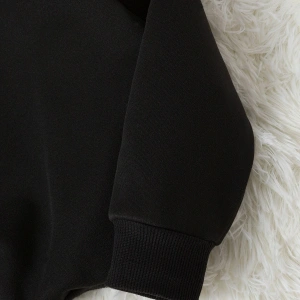 Kedicikler Renkli Oversize Bisiklet Yaka Pamuklu Sweatshirt Beyaz