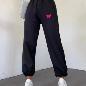 Kelebek Baskılı Kadın Büyük Beden Jogger Eşofman