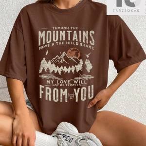 Kelebek Desenli Düşük Omuzlu Tişört