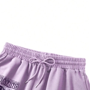 Kelebek & Slogan Grafik Bağcıklı Bel Pantolonu