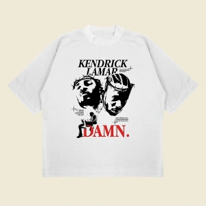 Kendrick Lamar Baskılı Oversize Unisex Pamuklu Nefes Alan Kalın Kumaşlı