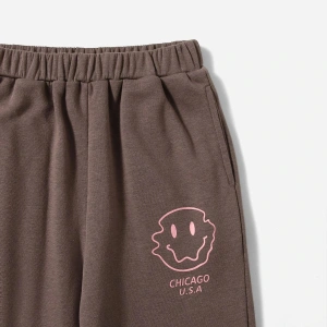 Kids EVRYDAY Girls Letter & Expression Print Elastic Waist Eşofman Altı