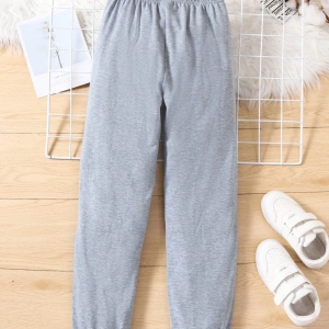 Kids EVRYDAY Girls Letter Graphic Elastic Waist Eşofman Altı