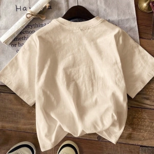 Kiraz Desen Minimalist Fitted Yuvarlak Yaka Kısa Kollu Kadın Tişörtü, Yaz İçin U