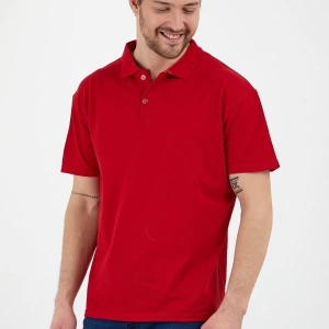 Kırmızı Dar/slim Fitt Polo Yaka Tshirt