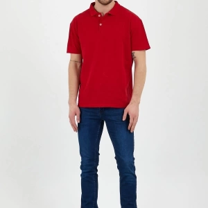 Kırmızı Dar/slim Fitt Polo Yaka Tshirt