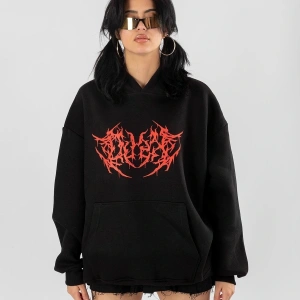 Kırmızı Dusk Baskılı Oversize Unisex Beyaz