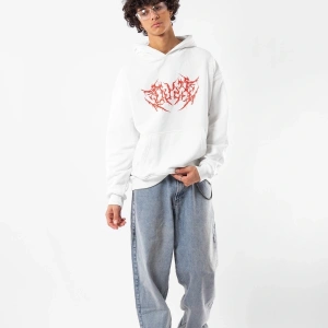 Kırmızı Dusk Baskılı Oversize Unisex Beyaz