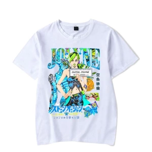 Kırmızı Etiket Anime Jojo Tuhaf Macera Jolyne Cujoh Tişört 17743