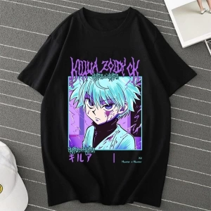 Kırmızı Etiket Gala Anime Hunter X Hunter Killua Zoldyck T-shirt Mod45 17068