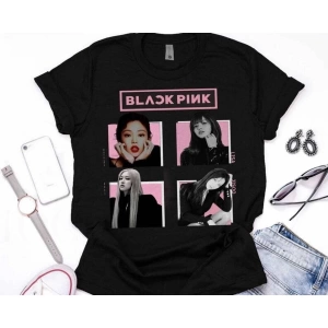 Kırmızı Etiket Gala Black Pink Kpop tişört M81 10319