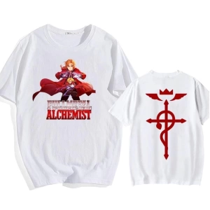 Kırmızı Etiket Gala Edward Elric Fullmetal Simyacı Anime T-shirt 10387