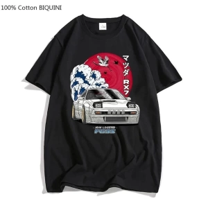 Kırmızı Etiket Gala Mazda Rx-7 Turbo Anime Grafik Tişört 11742