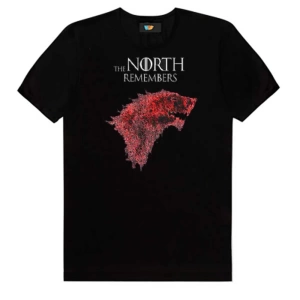 Kırmızı Etiket GALASHOP Game Of Thrones The North Remembers Siyah Erkek T-Shirt 05268