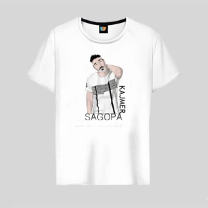 Kırmızı Etiket GALASHOP Sagopa Kajmer Beyaz Erkek T-shirt 05336